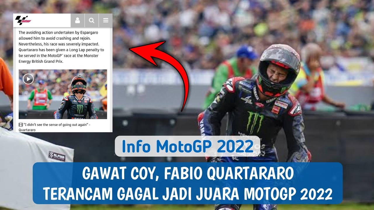 Fabio Quartararo terancam gagal jadi juara dunia MotoGP 2022 - YouTube