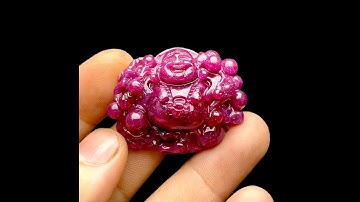 Mặt Phật Di Lặc - Đá Ruby Huyết Tự Nhiên #MRB-220714-01