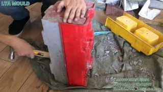 Plastic moulds for concrete blocks