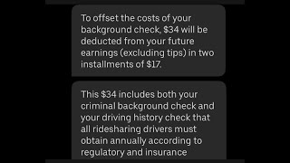 Uber hitting Drivers with $34 Background check fees. They actually make money on this.