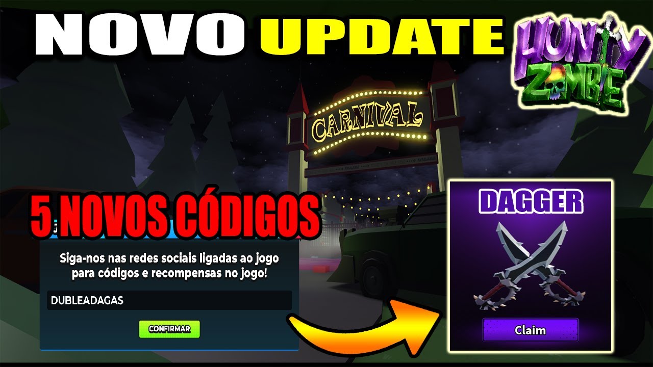 5 NOVOS CÓDIGOS DE DINHEIRO + NOVO UPDATE NO HUNTY ZOMBIE (ZOMBIE ...