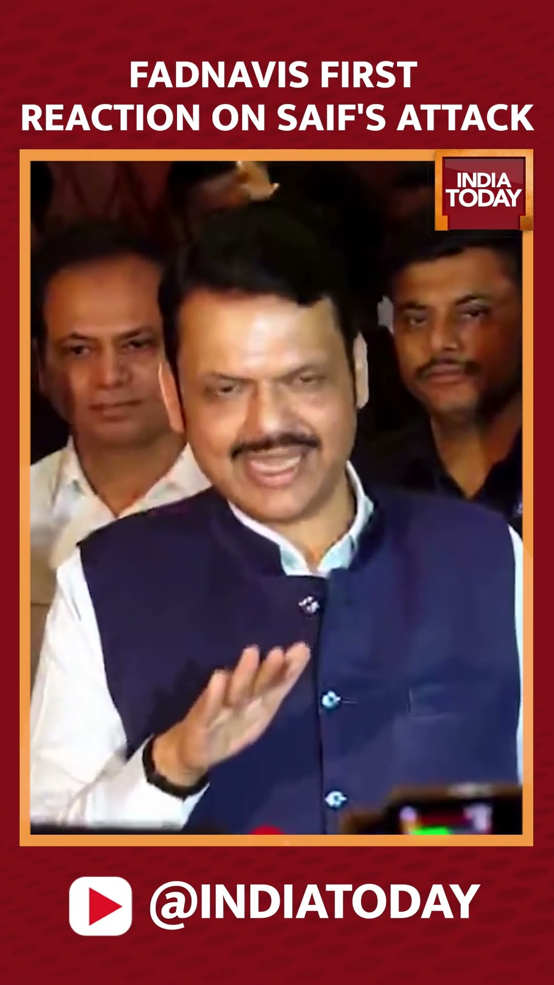 Maharashtra CM Devendra Fadnavis' First Reaction On Attack On Saif Ali Khan #shorts #saifalikhan