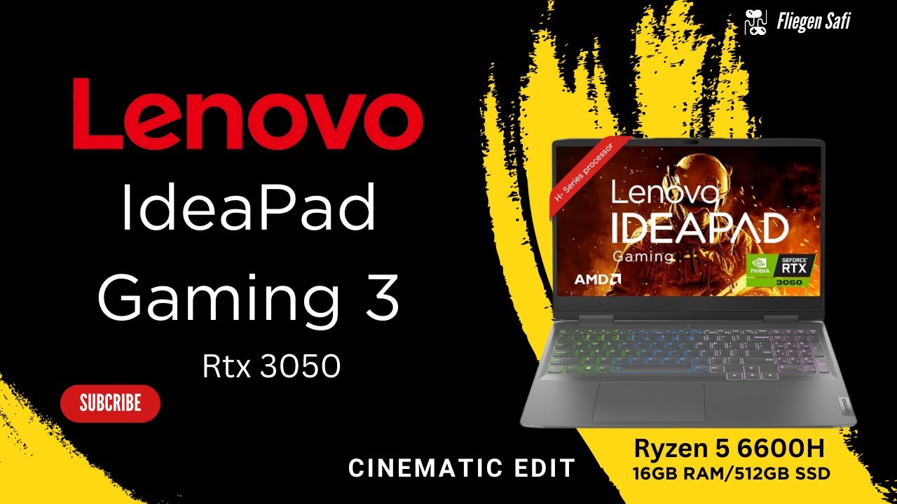 Lenovo IdeaPad Gaming 3 Ryzen 5 6600H Rtx 3050 | 16/512 | Cinematic |