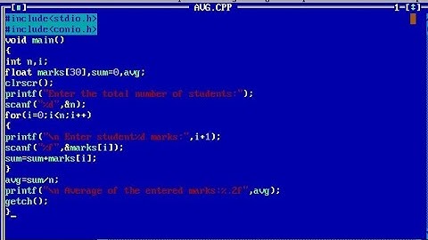 C program to read marks scored by n students and find average of marks | demonstration of 1d array