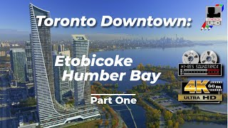 Downtown Toronto Etobicoke Lake Ontario drone footage Lakeshore 4k