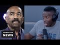 Steve Harvey Responds To Godfrey's Impression Of Him: "..When I See You.. I'm Slappin Yo Ass"