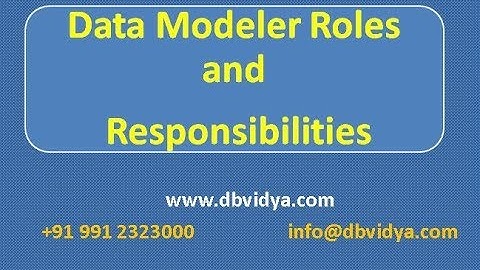 Data Modeler Roles and Responsibilities