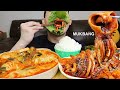 한식 꿀 조합 가즈아~🌶🌶얼큰만두전골과 🦑오징어볶음 요리 먹방! Stir-fried squid & Spicy Dumpling Hot Pot MUKBANG