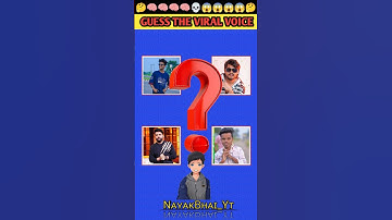 Guess 🤔The Voice 🔊 Suraj Rox 🧠Memory Test #shorts #challenge #trending #gk