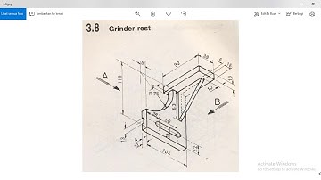 Tutorial 3.8 Grinder rest Autodesk Inventor