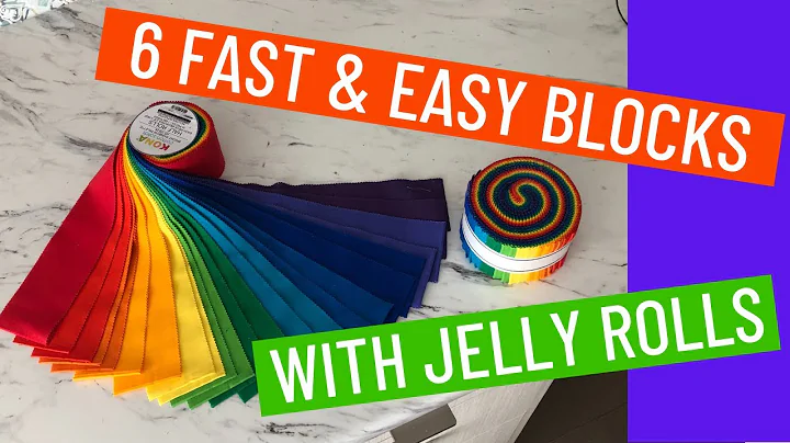 6 FAST & EASY JELLY ROLL BLOCKS - SEW UP YOUR STASH