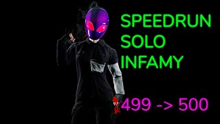 Jul 27, 2022 speedrun solo infamy with 499 infamy and 500(only 2 attemps)