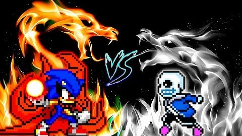 Sonic Baryon Mode V2 OP VS Classic Sans V3 OP in Jump Force Mugen