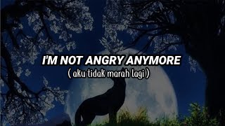I'M NOT ANGRY ANYMORE - (Lyrics - terjemahan )