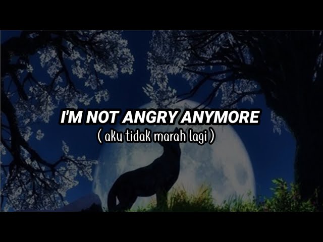 I'M NOT ANGRY ANYMORE - (Lyrics - terjemahan ) class=