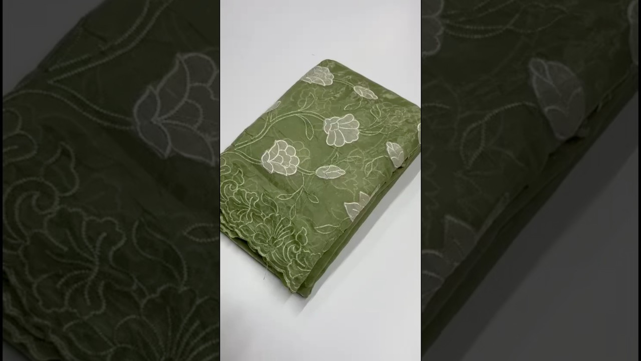 Designer Pure Chanda Kora Silk Embroidered Saree