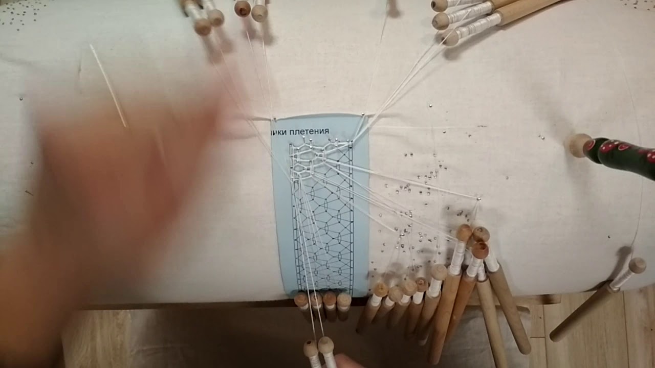 Урок 5. Кружевоплетение. Парная техника плетения. Жемчужная решетка