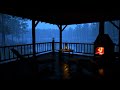 Sleep Deep Tonight with Heavy Rain & Thunder Echoing Around the Balcony