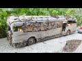 Restoration Of Old England Abandoned Bus - Old Antique Bus Restoration