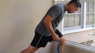 Mini-Band Split Stance Row