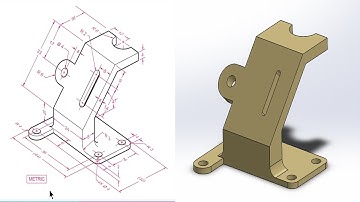 Học SolidWorks cơ bản - Bài 17  Thực hành bản vẽ tạo khối 3D trong Solidworks