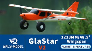 XFly Glastar V2| 1233mm(48.5 in) Wingspan Trainer-Flight \& Features