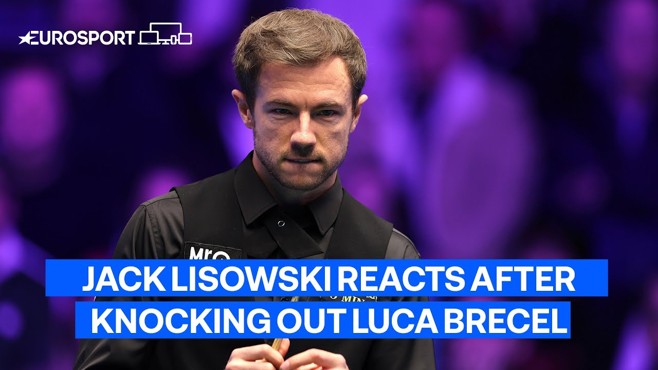 Jack Lisowski reacts after comfortably dumping out World Champion Luca Brecel 😎 | The Masters 2024