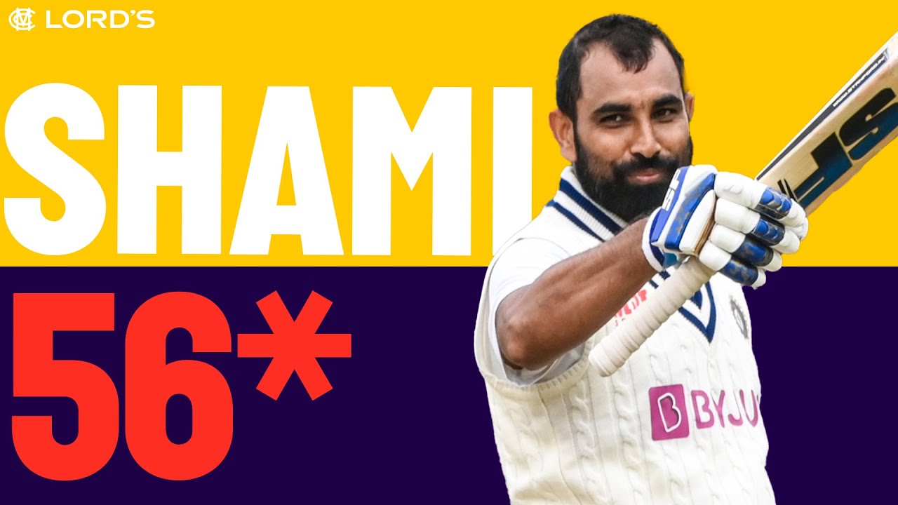 Sensational Shami Hits Unbeaten Half Century at Lords  England v India 2021