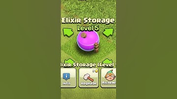 Upgrade ElixiR Storage 1 to 5 lvl | COC  #elixirstorage #clashofclans #upgrade #supercell #storage