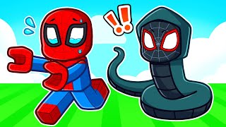 Spiderman and Miles Become SNAKES in ROBLOX!