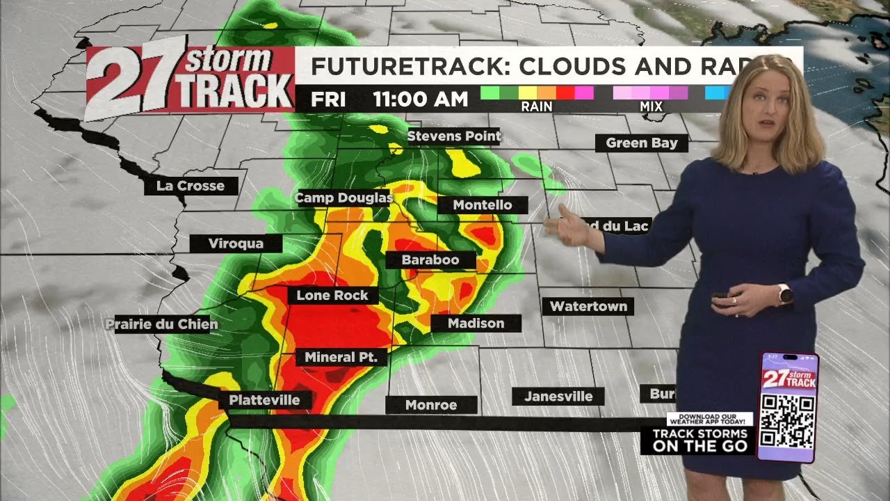 Two rounds of storms on Friday - YouTube