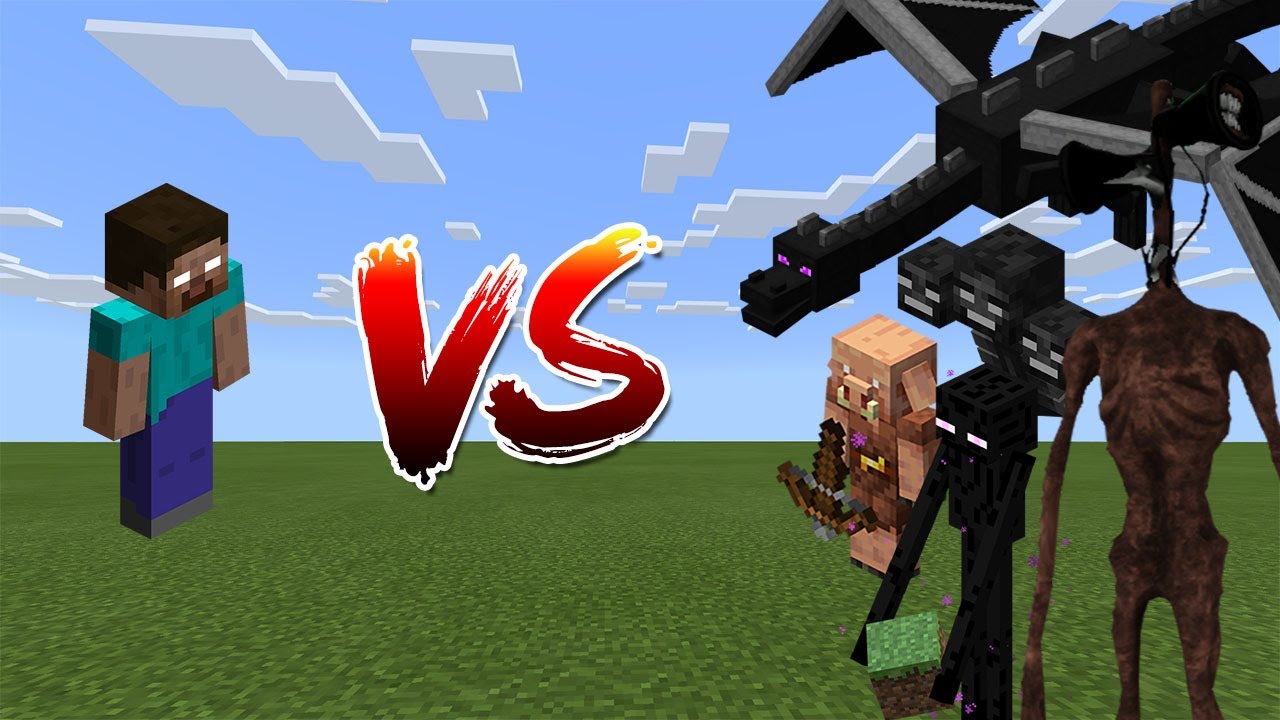 Herobrine vs Minecraft plus Siren Head YouTube