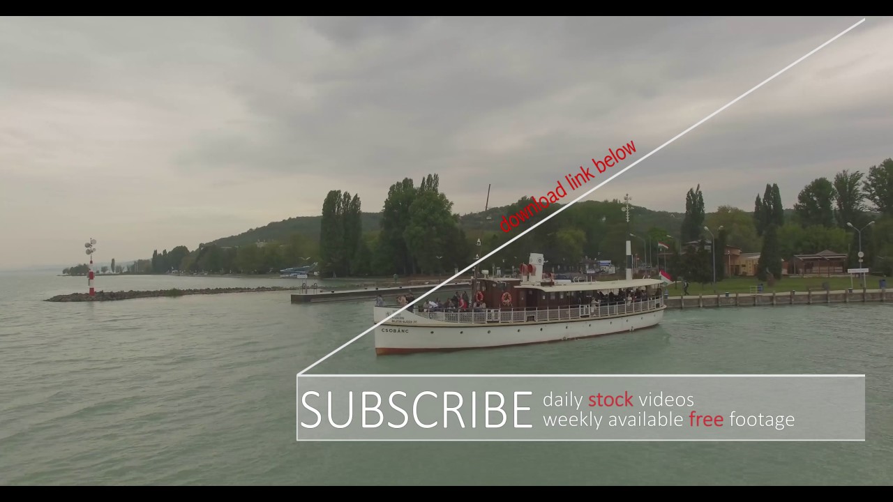 Ship, Balaton, Hunagary - STOCK FOOTAGE - STOCK VIDEO stock video green screen