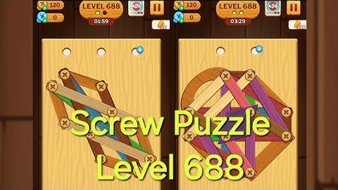 Screw Puzzle: Wood Nut & Bolt - Level 688