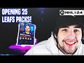 I opened over 25 of the leafs player packs and got insane luck i nhl 24 hut