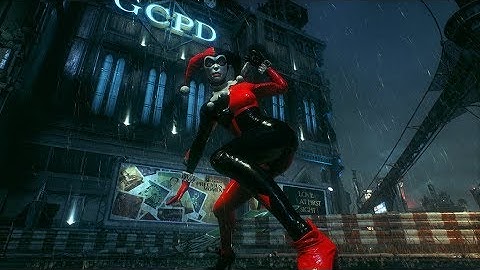 Batman Arkham Knight Free Roam as Harley Quinn