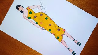 تعلم رسم فستان صيف سهل جدا 4 | Comment dessiner une robe d'été très facilement