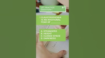 LET PRACTICE QUESTION 1