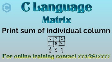 c program to print column-wise sum of matrix
