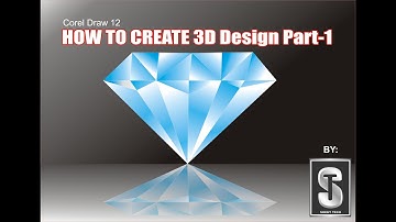 3D Design Create in Corel Draw Part 1| 3d Design Tutorial By Sheky Tech.
