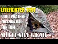 LiteFighter and TCOP tents in freezing rain