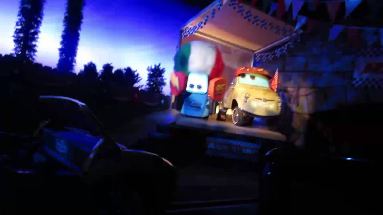 Radiator Springs Racer in Cars Land Nightime Ride POV HD California ...