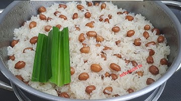 Xôi Đậu Phộng Nước Cốt Dừa nấu theo cách này dẻo ngon nhanh và đơn giản