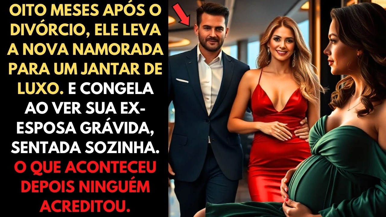 ELE LEVOU A NOVA NAMORADA PARA UM JANTAR DE LUXO  ENTÃO, VIU SUA EX ESPOSA GRÁVIDA, SENTADA SOZI