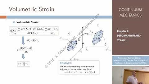 Continuum Mechanics - Ch 2 - Lecture 13 - Volumetric Strain