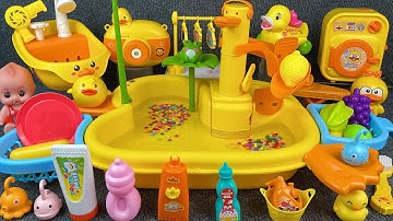 8 Minutes Satisfying with Unboxing Little Duck Kitchen Pool Play Set Review Toys | ASMR