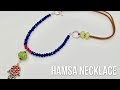 Bold Colors Hamsa Hand Necklace featuring Jesse James Beads