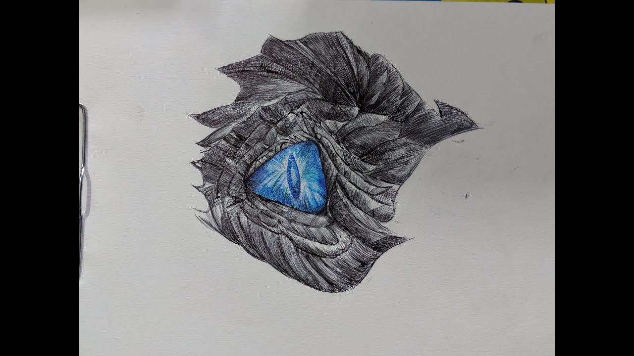 How to draw dragon eye YouTube