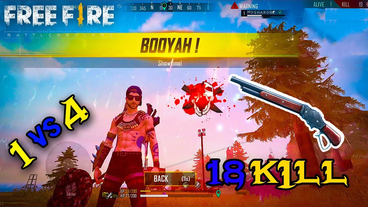 Solo vs Squad Only M1887 18 Kills Gameplay Garena Free Fire ankush ...