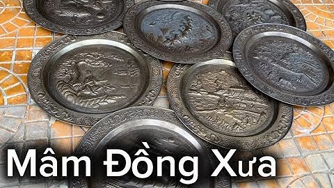 Mâm đồng xưa _ mâm đồng treo tường _ Lồng Chim bằng đồng #đồcổcầnthơ #đồcổ 